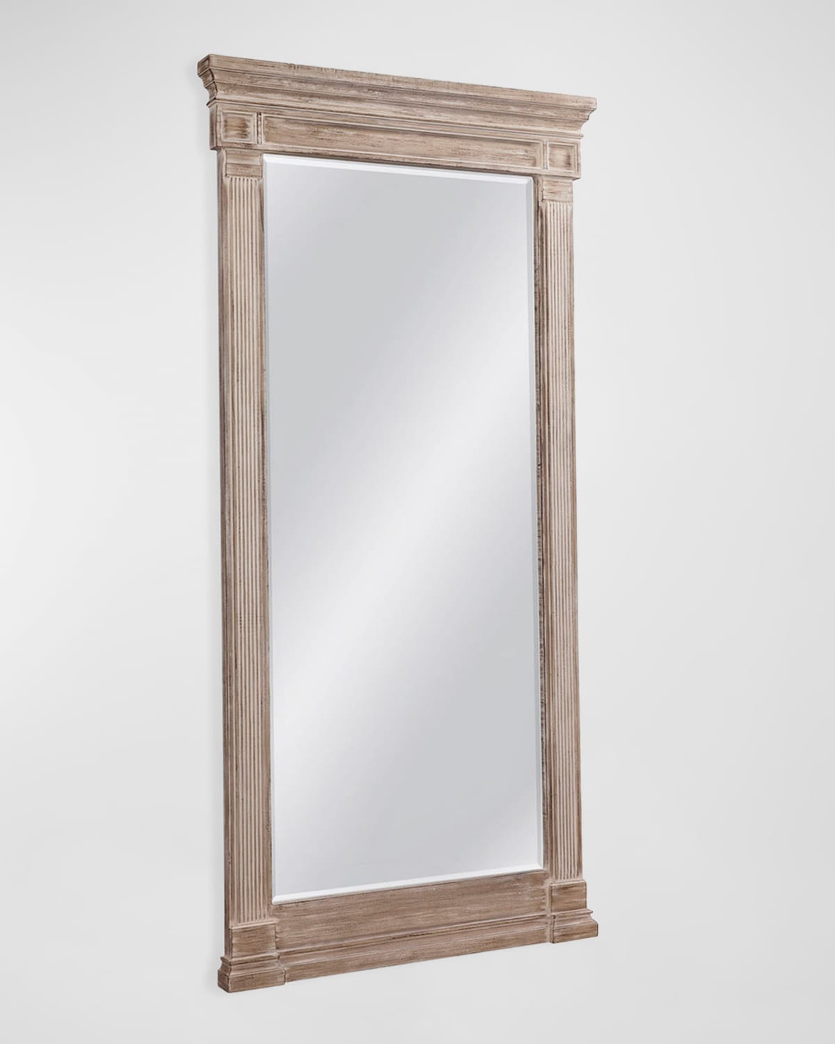 Katherine Noble By Bmc Lila Floor Mirror In Distressed Grey