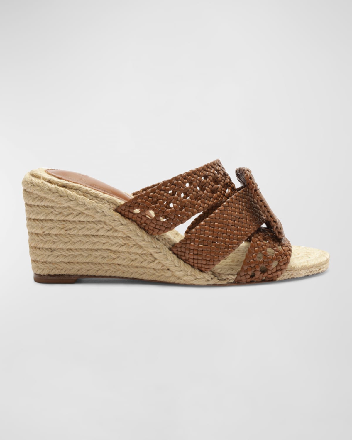 Lana Woven Leather Wedge Espadrilles