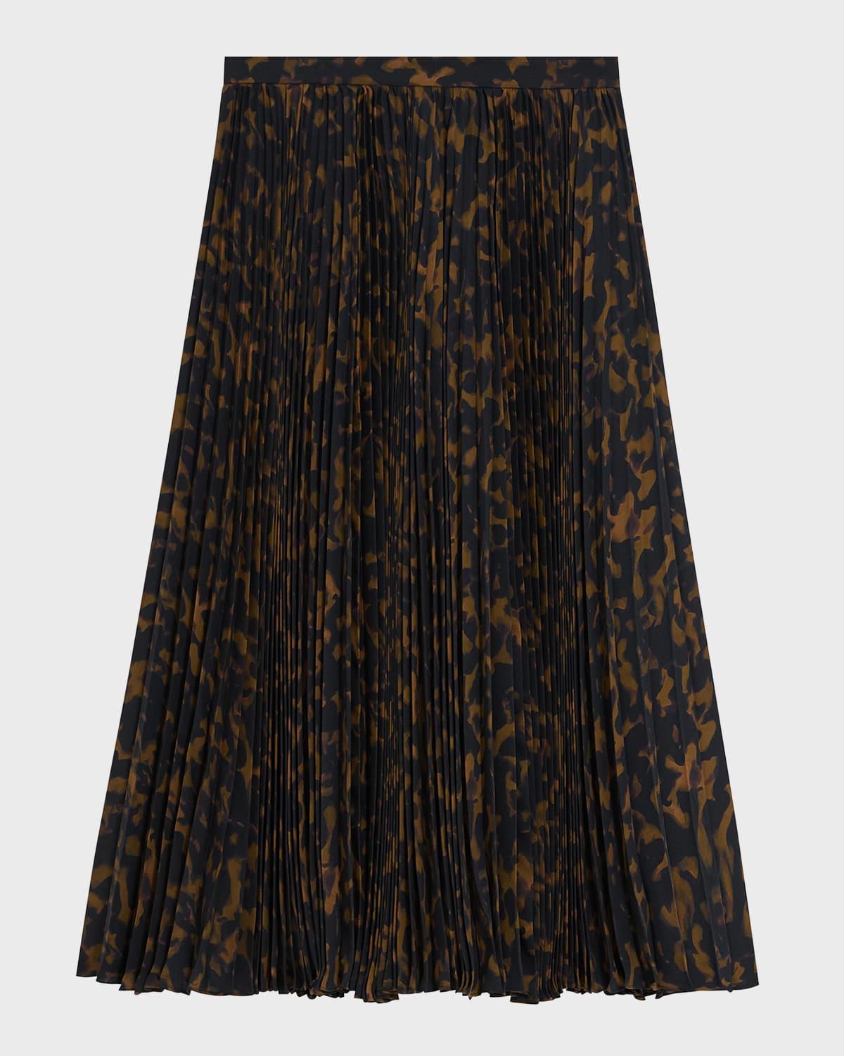 Sunburst Pleated A-Line Midi Skirt