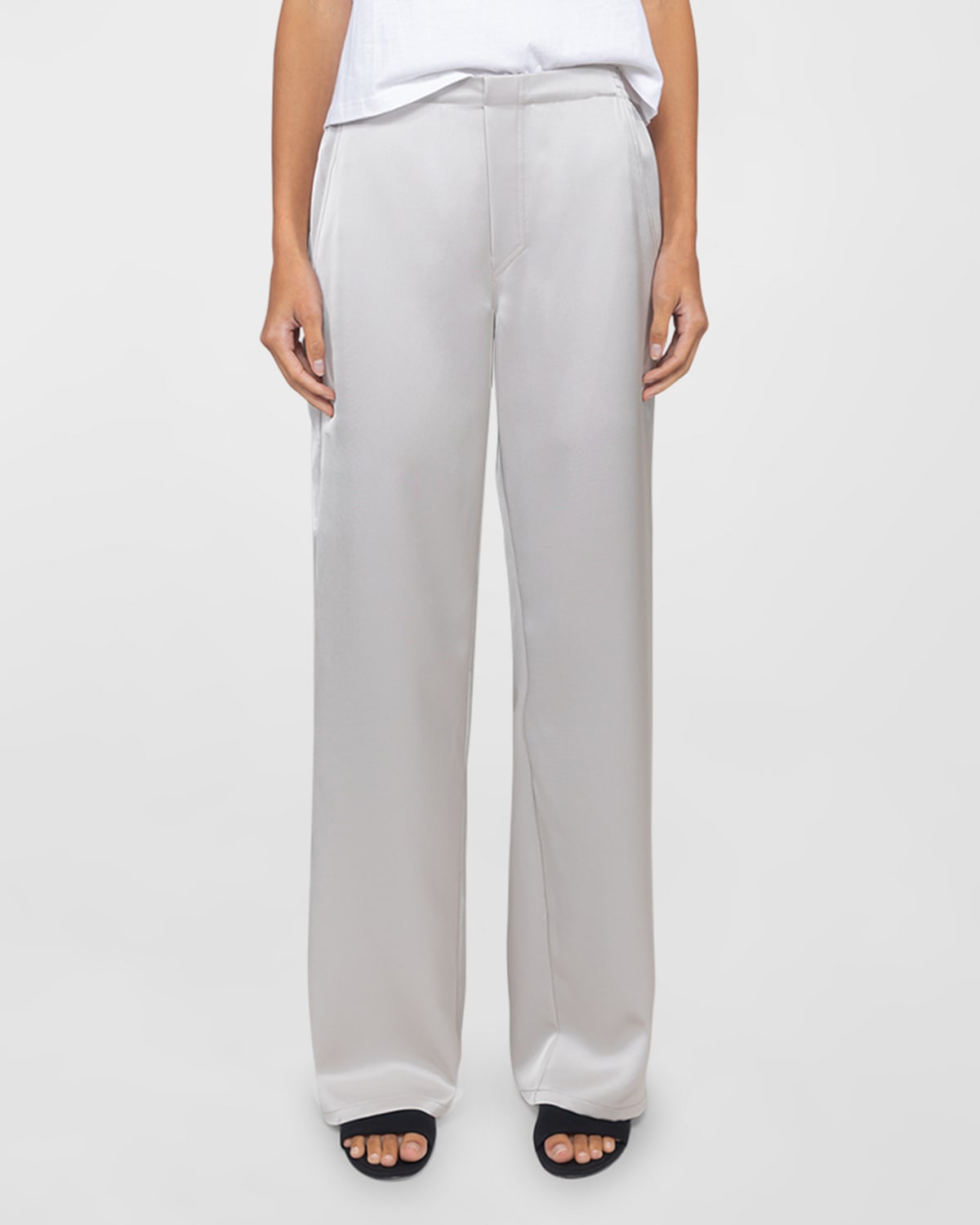 Leset Barb Satin Painter Trousers In Cement
