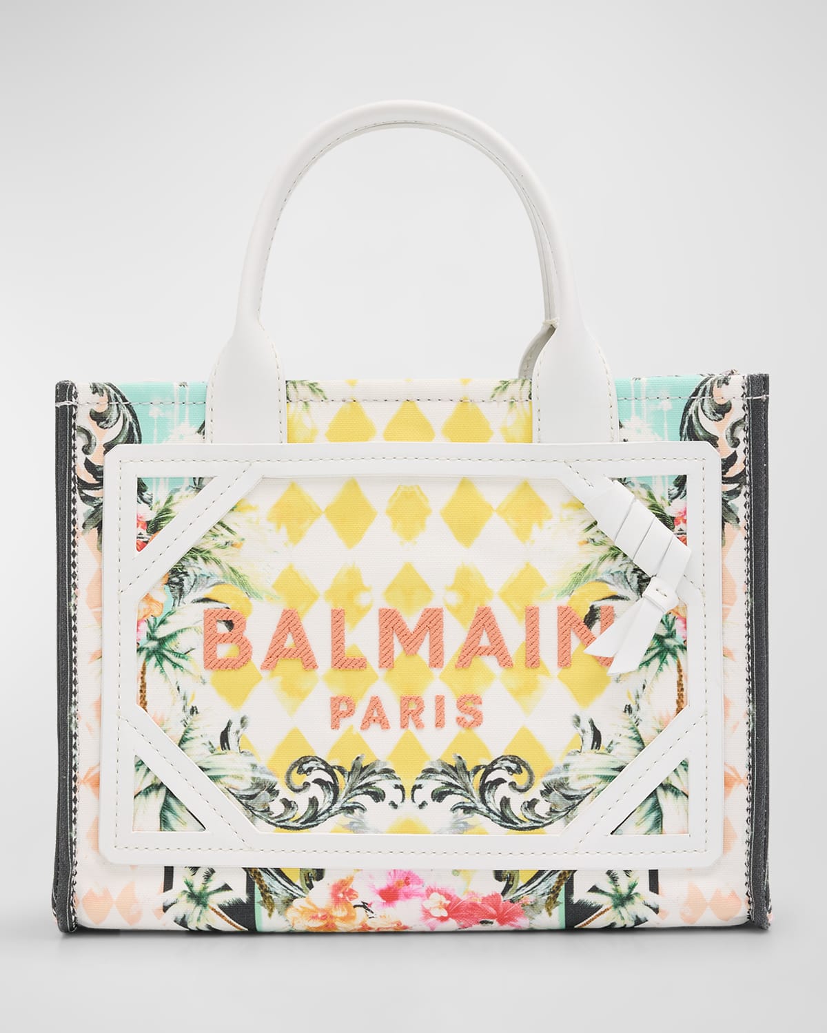B Army Small Tote Bag in Floral Canvas