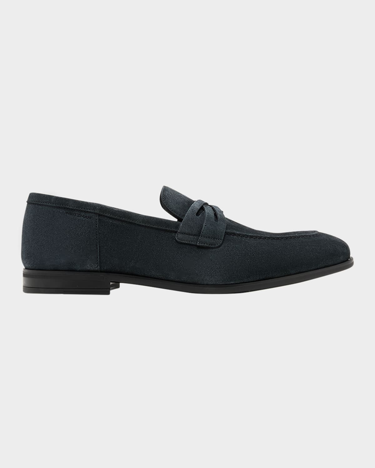 STUART WEITZMAN MEN'S SIMON SUEDE CRISSCROSS PENNY LOAFERS 