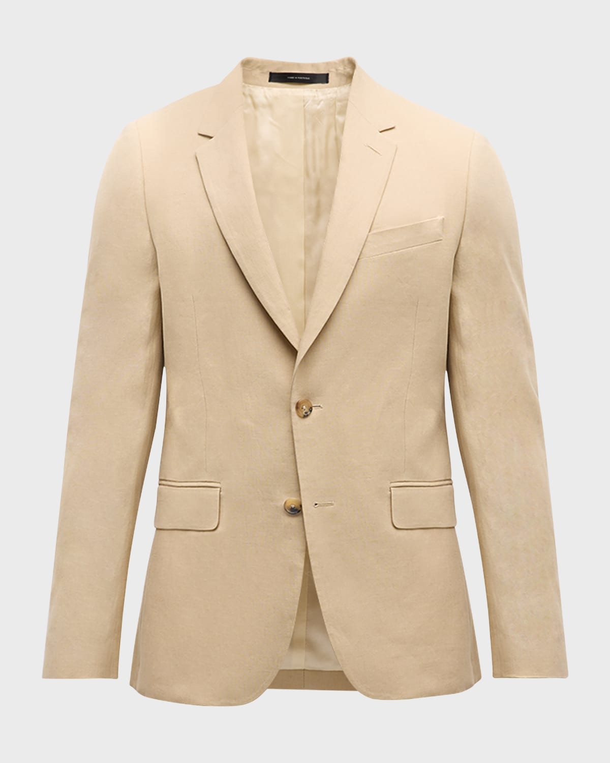 Paul Smith Tailored Fit Single Breasted Linen Suit In Light Beige