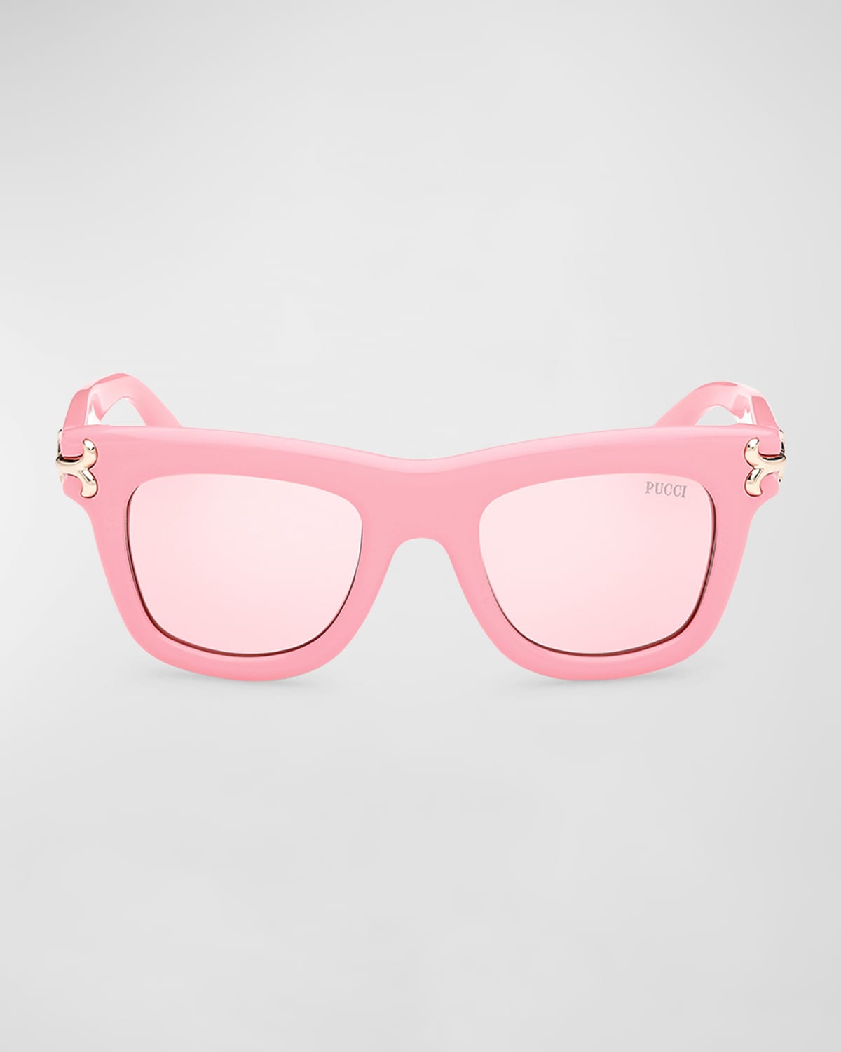 Pucci Logo Acetate Square Sunglasses