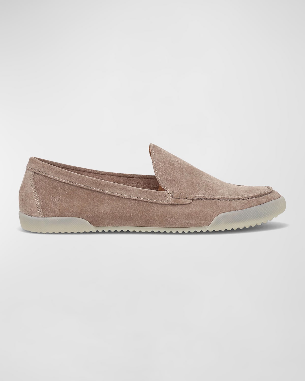 Shop Frye Melanie Suede Casual Loafers In Taupe