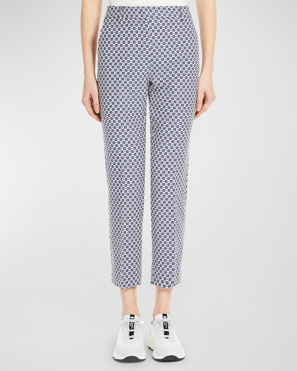 Odile Cropped Floral-Print Tapered Pants