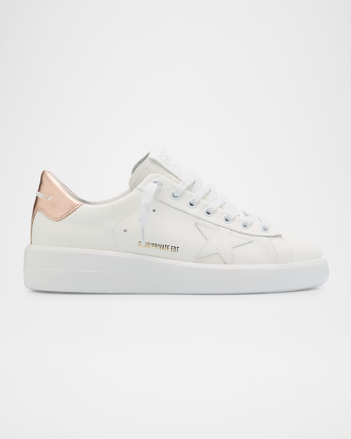 Golden Goose Pure-star Lace-up Sneakers In Whitepeach