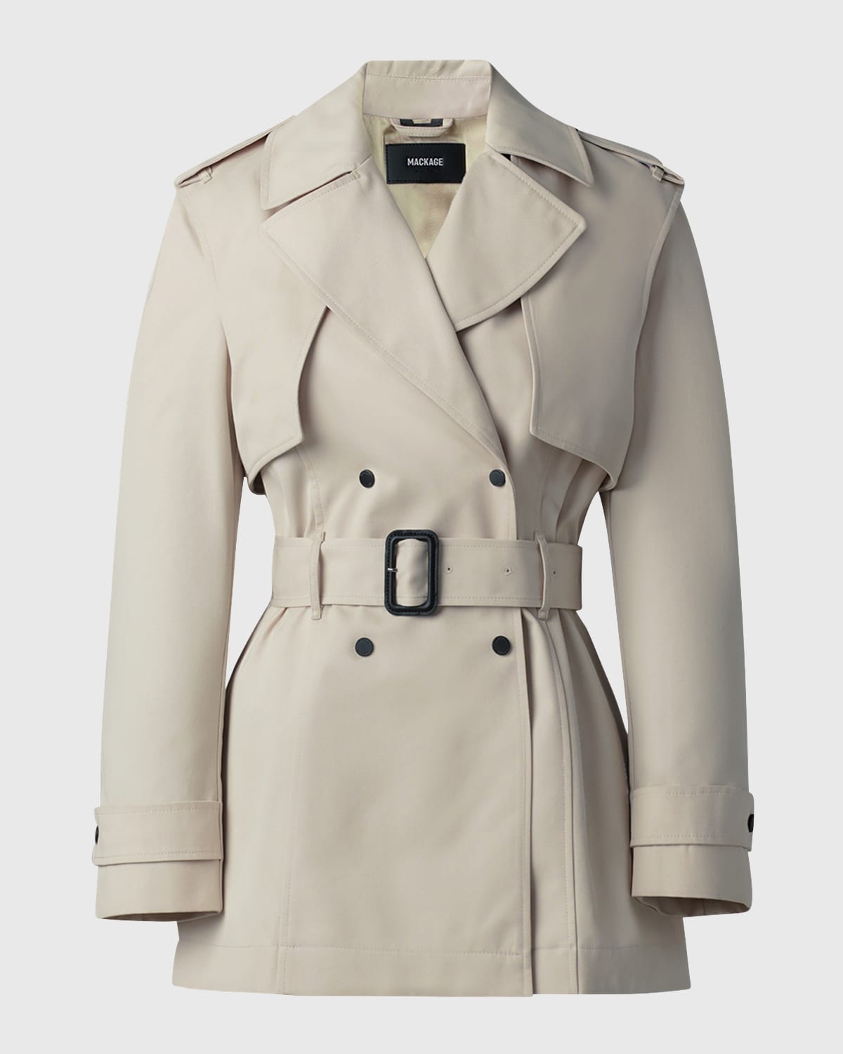 Shop Mackage Adva Mid-length Belted Trench Coat