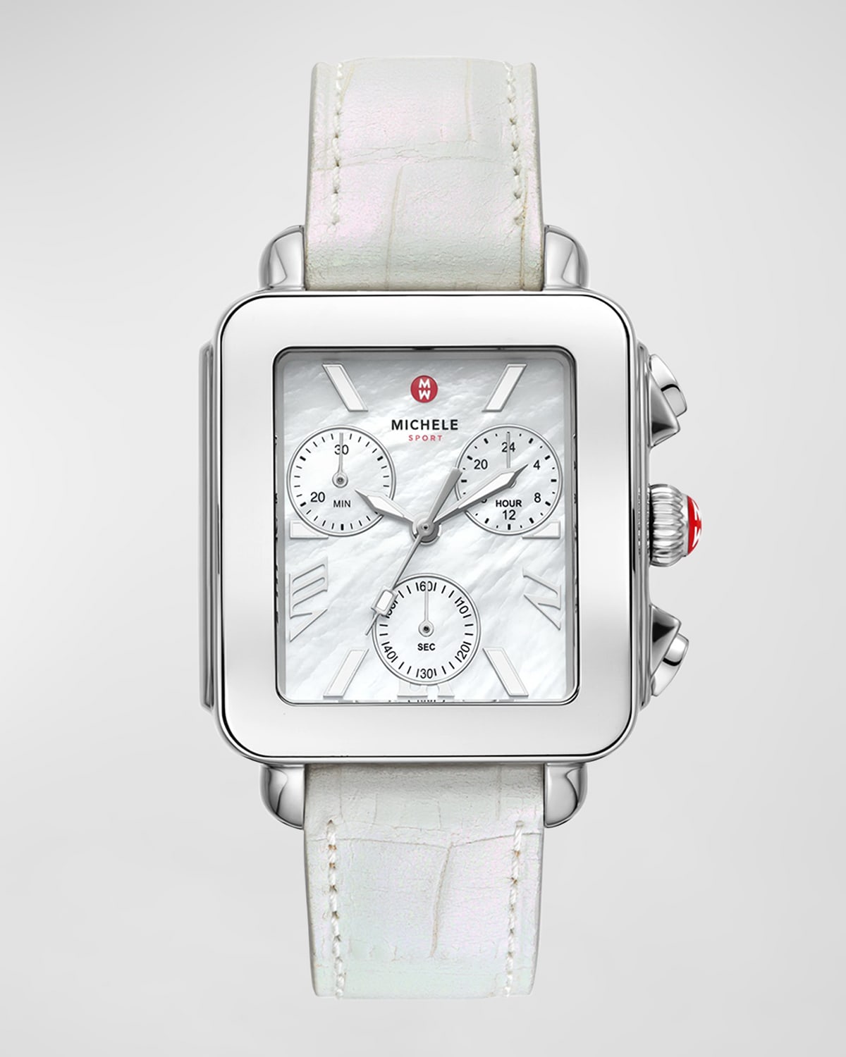 Shop Michele Deco Sport Chronograoh Watch, White