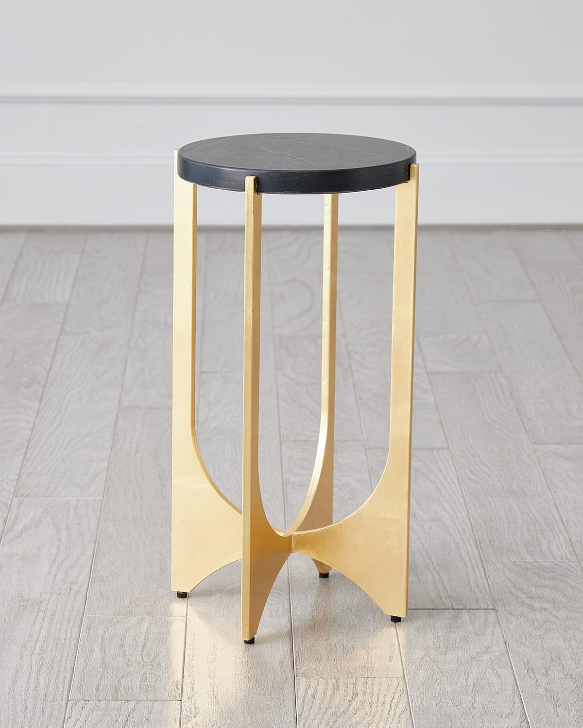 Global Views Tempest Side Table In Gold