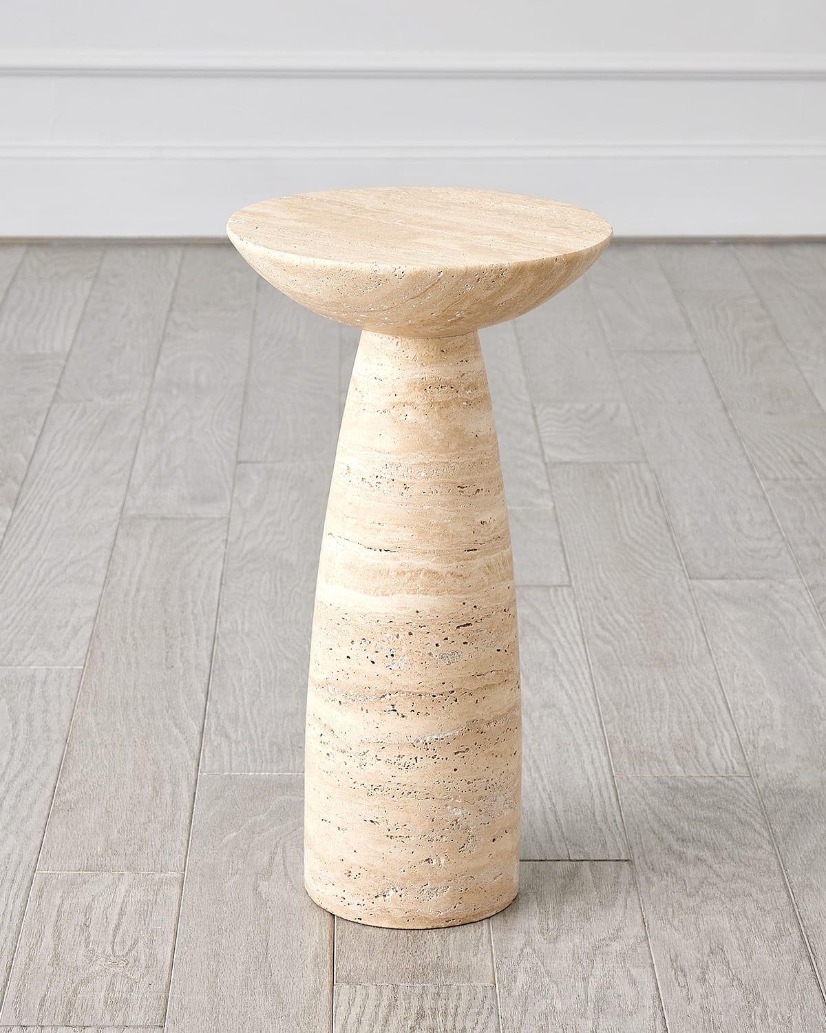 Global Views Tapered Accent Table In Cream