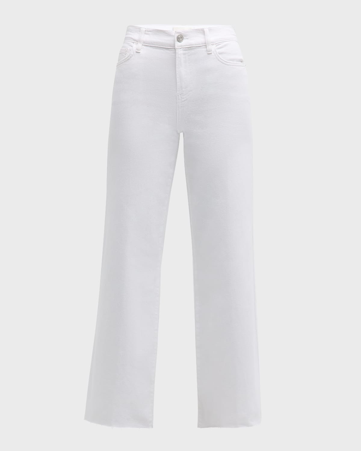 Shop Frame Le Slim Palazzo Jeans In White