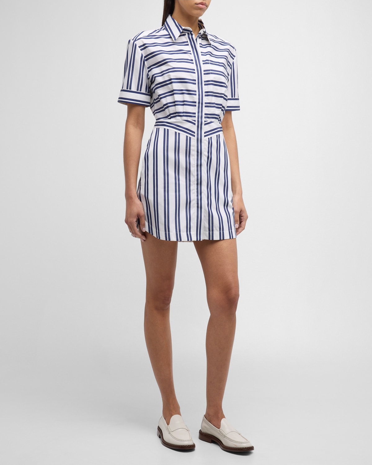Candide Striped Mini Shirtdress
