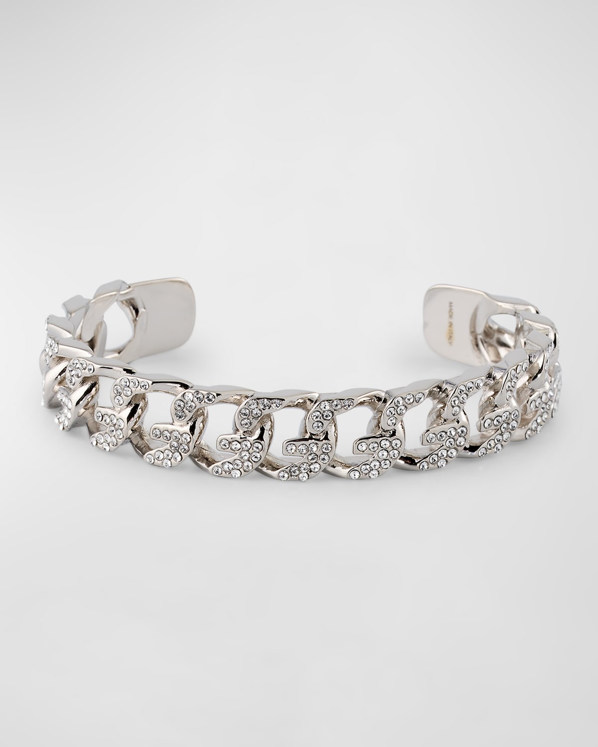 G-Chain Silvery Crystal Cuff Bracelet