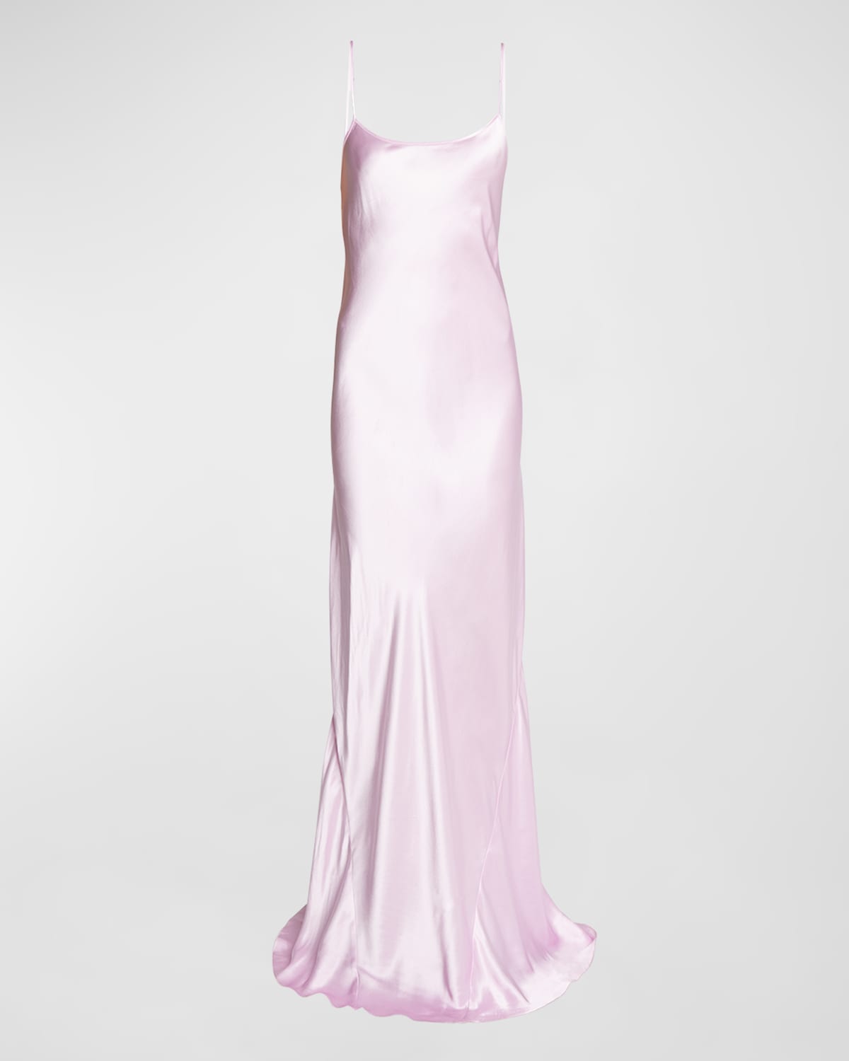 Victoria Beckham Satin Maxi Slip Dress In Rosa