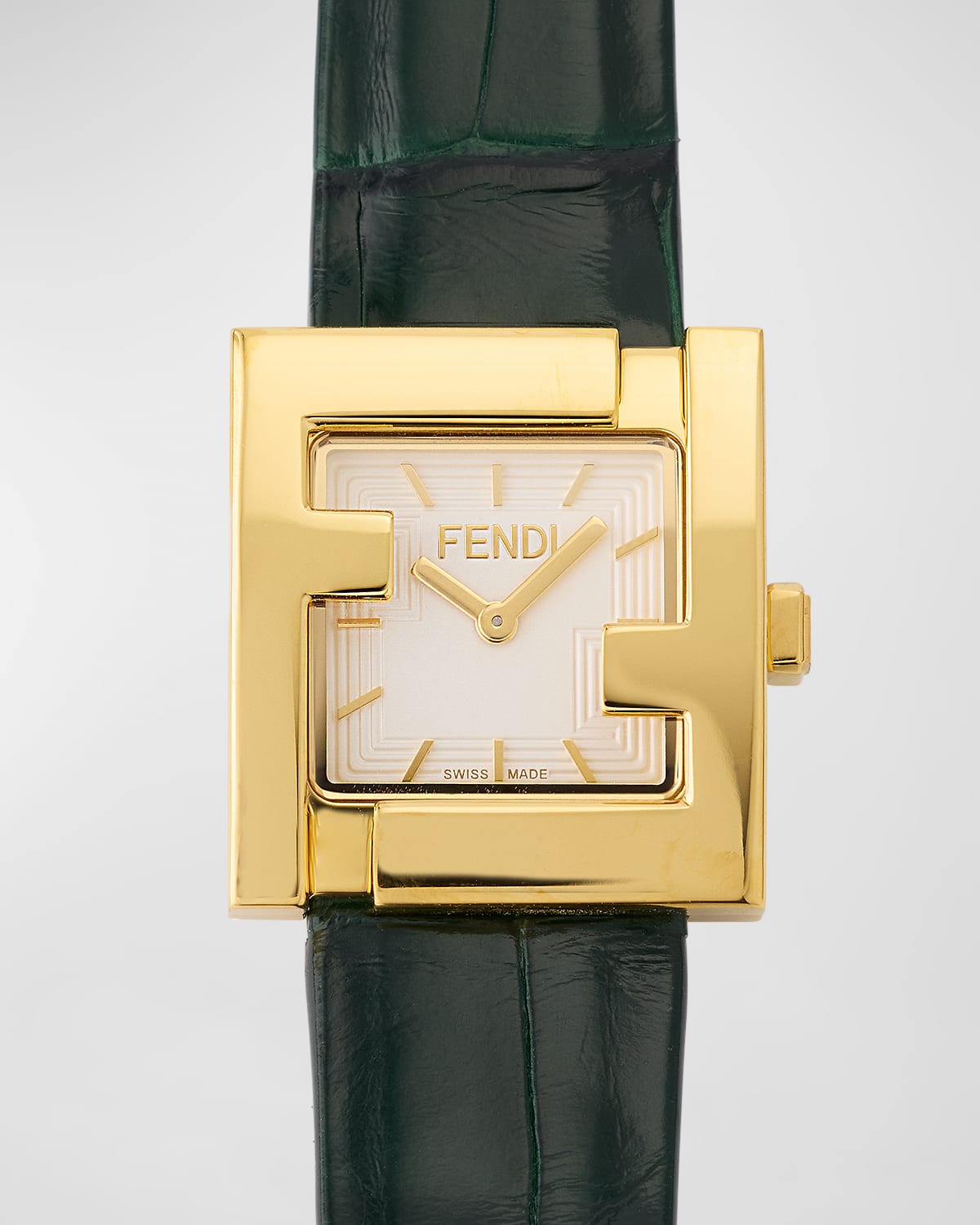 Square FF Watch with Alligator Strap