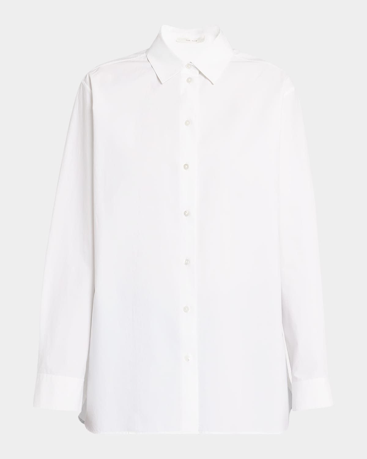 Shop The Row Sisilia Collared Cotton Shirt In Off White