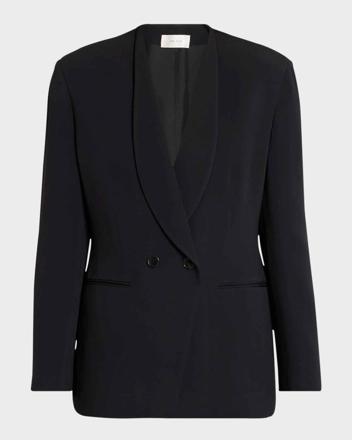 The Row Alda Double-breasted Blazer Jacket In Black