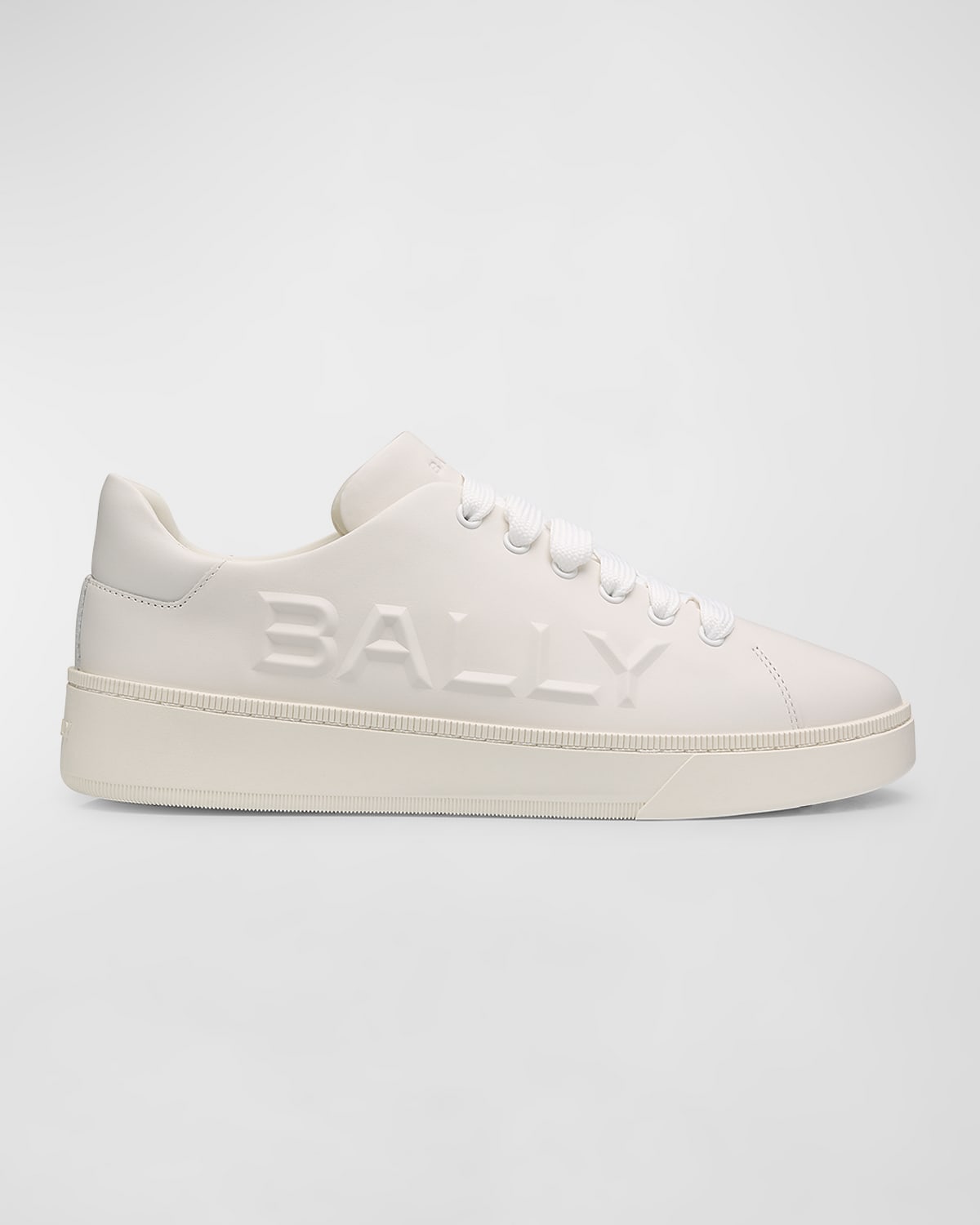 Shop Bally Men's Reka Leather Low-top Sneakers In White