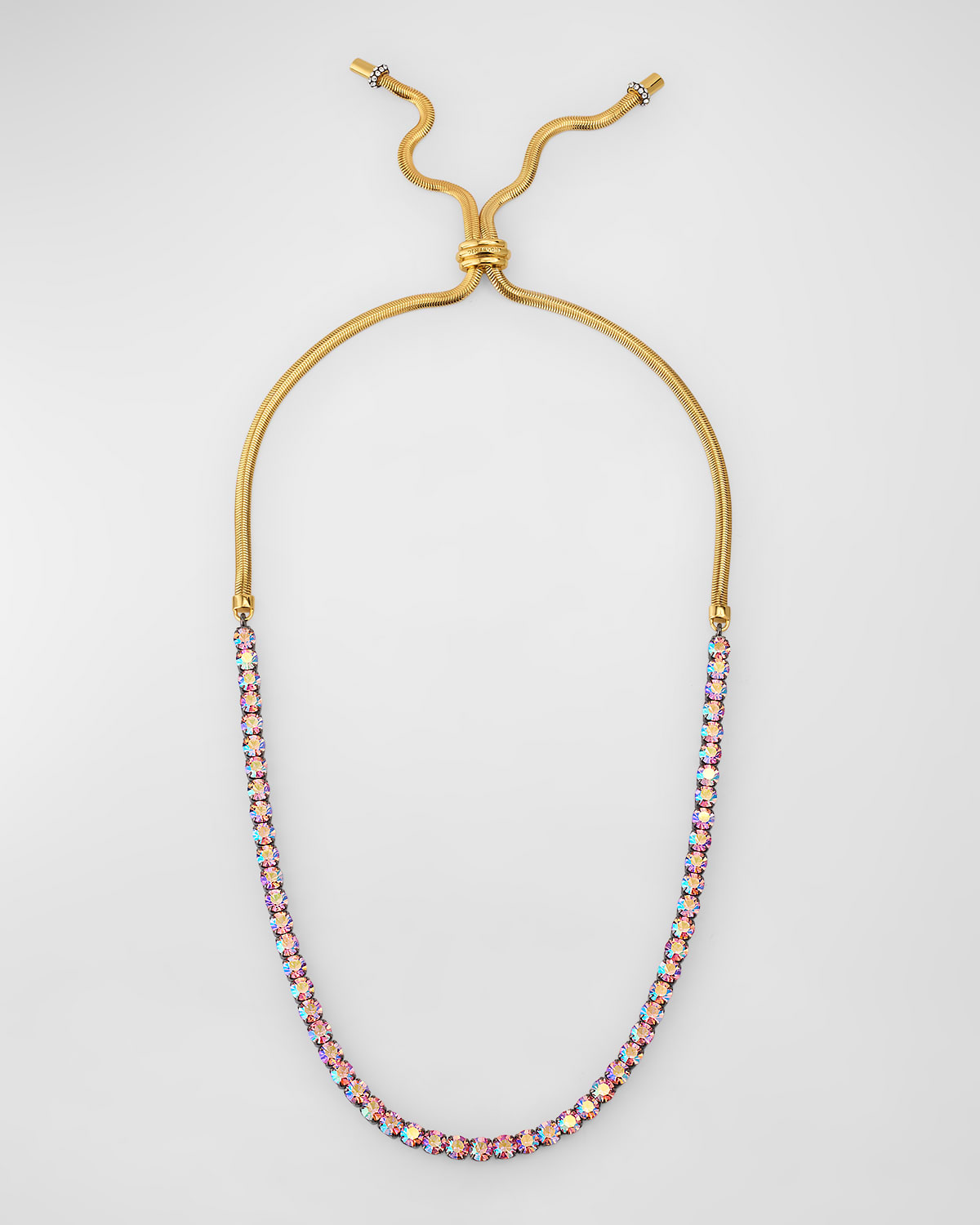Shop Demarson Lupe Crystal Necklace In Rose Ab