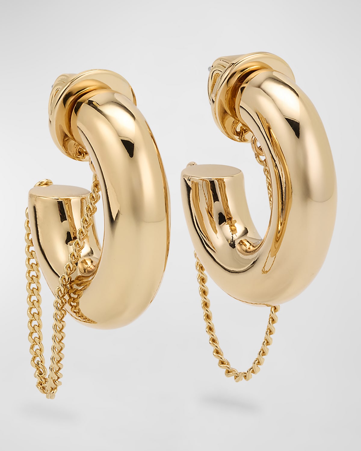 Shop Demarson Mini Miley Hoop Earrings In Gold