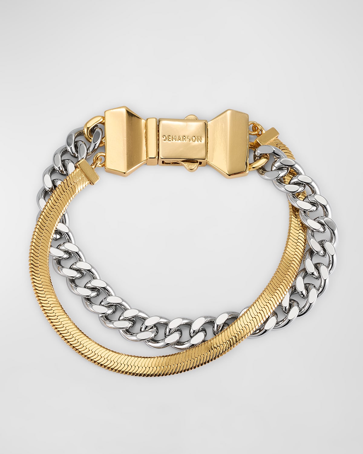 Demarson Nadine Layered Two-tone Bracelet In Gold