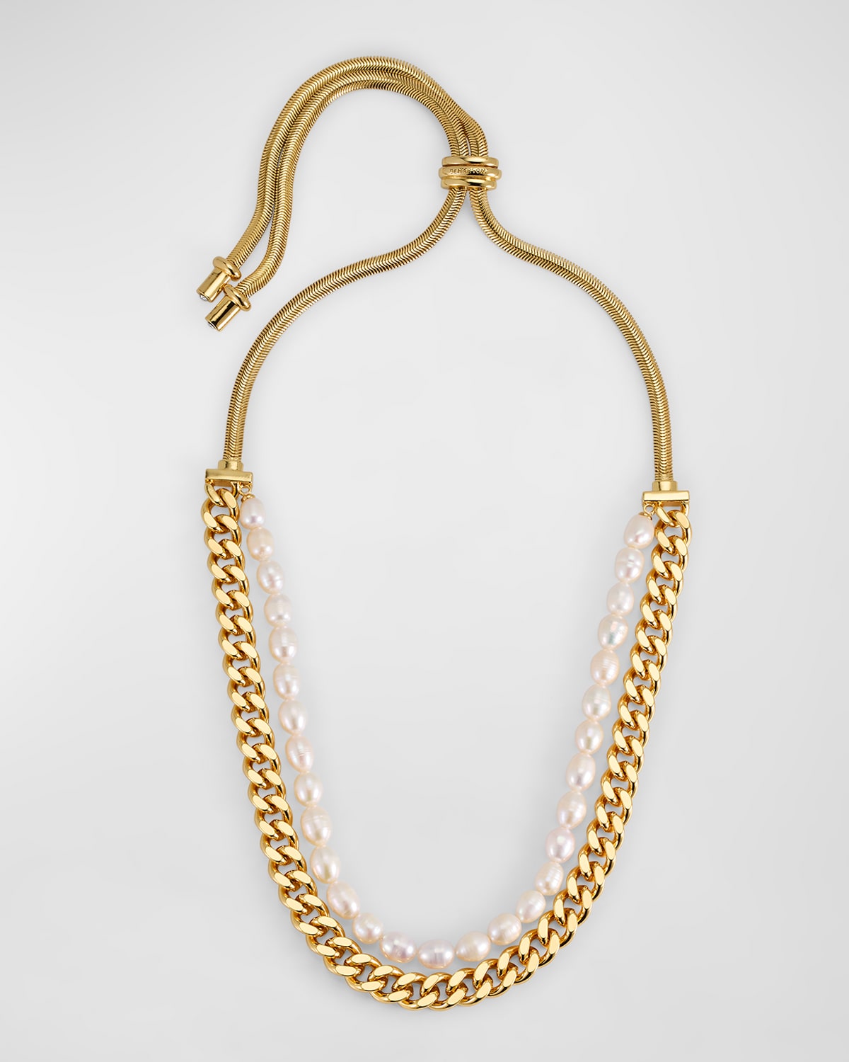Shop Demarson Chiara Pearl Necklace In Gold Pearl