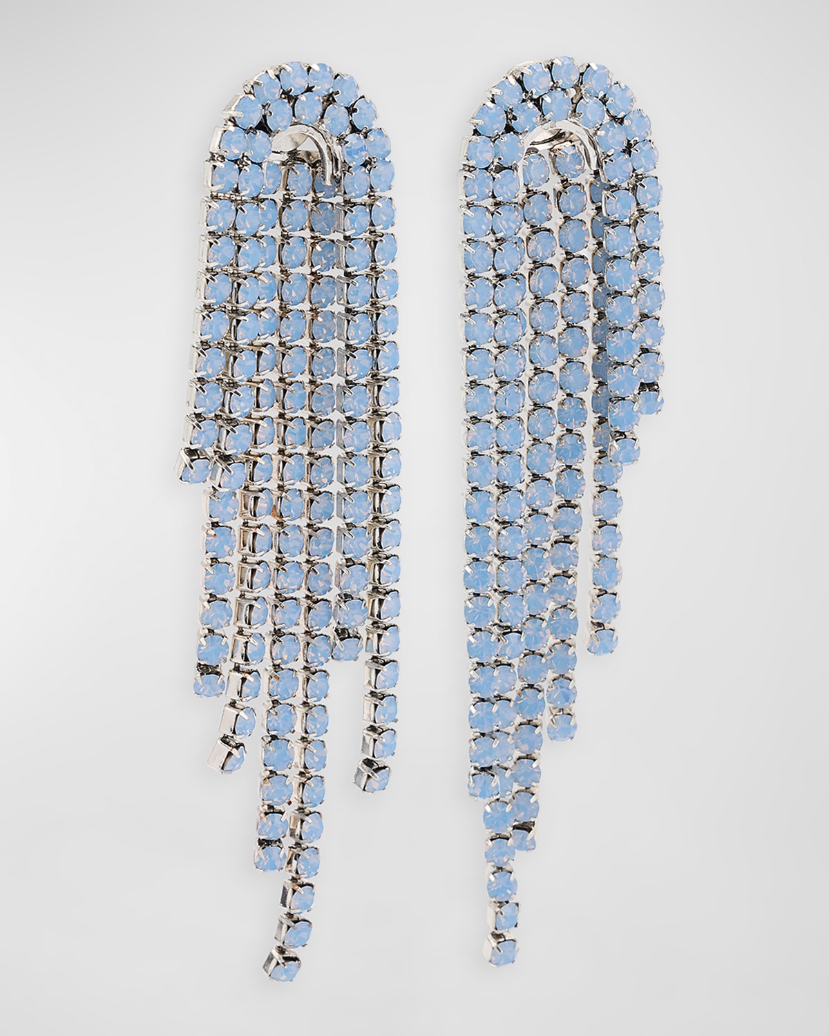 Demarson Ariel Crystal Metallic Earrings In Blue