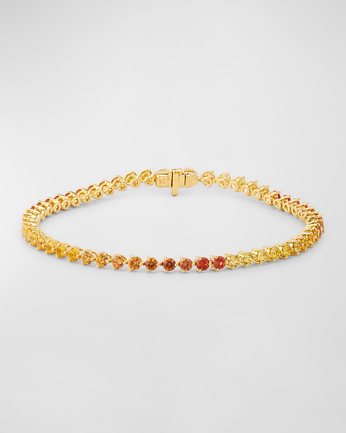Rainbow 18K Yellow Gold Ombré Yellow Sapphire Tennis Bracelet