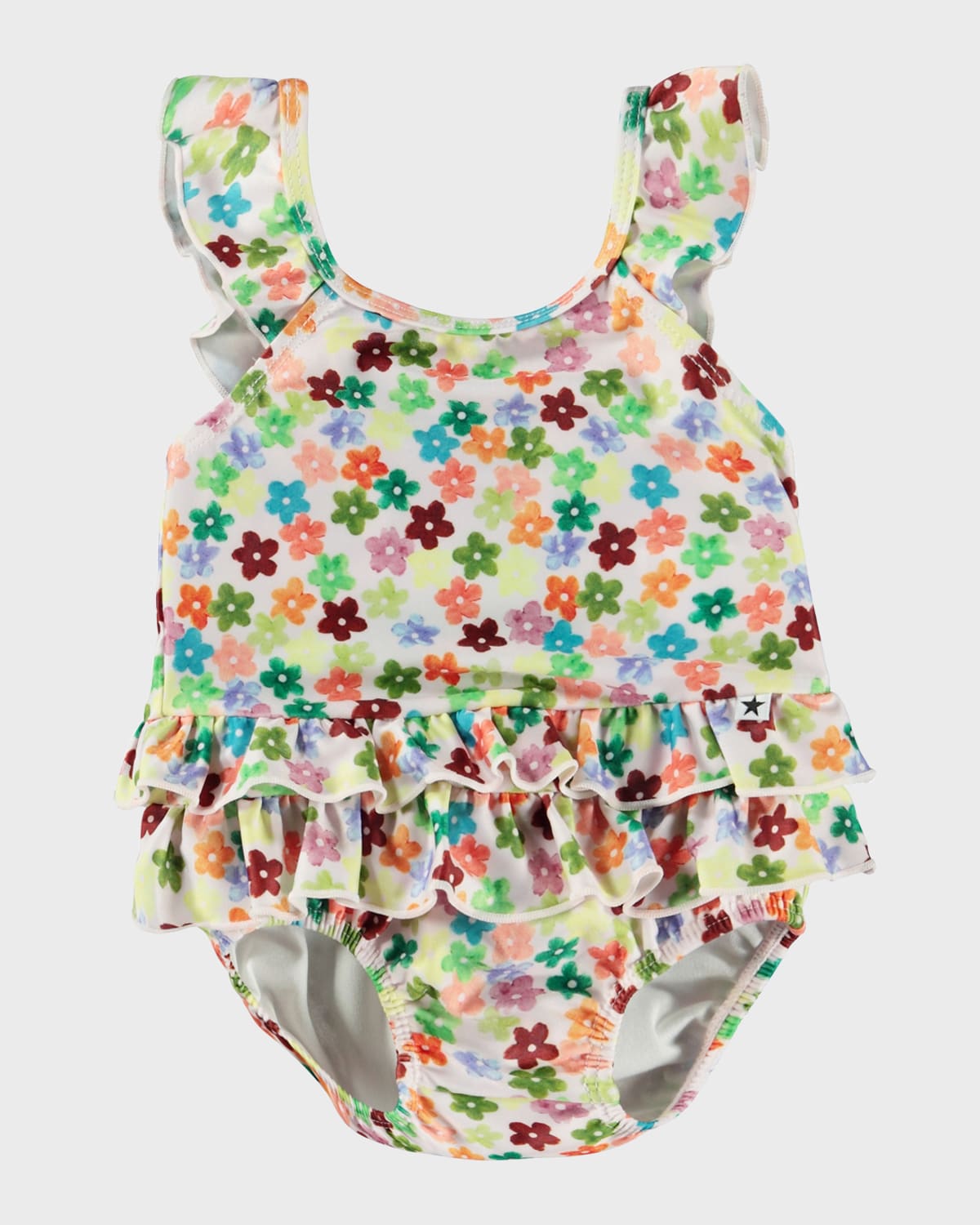 Molo Kids' Girl's Nalani Floral One-piece Swimsuit In Flower Petit