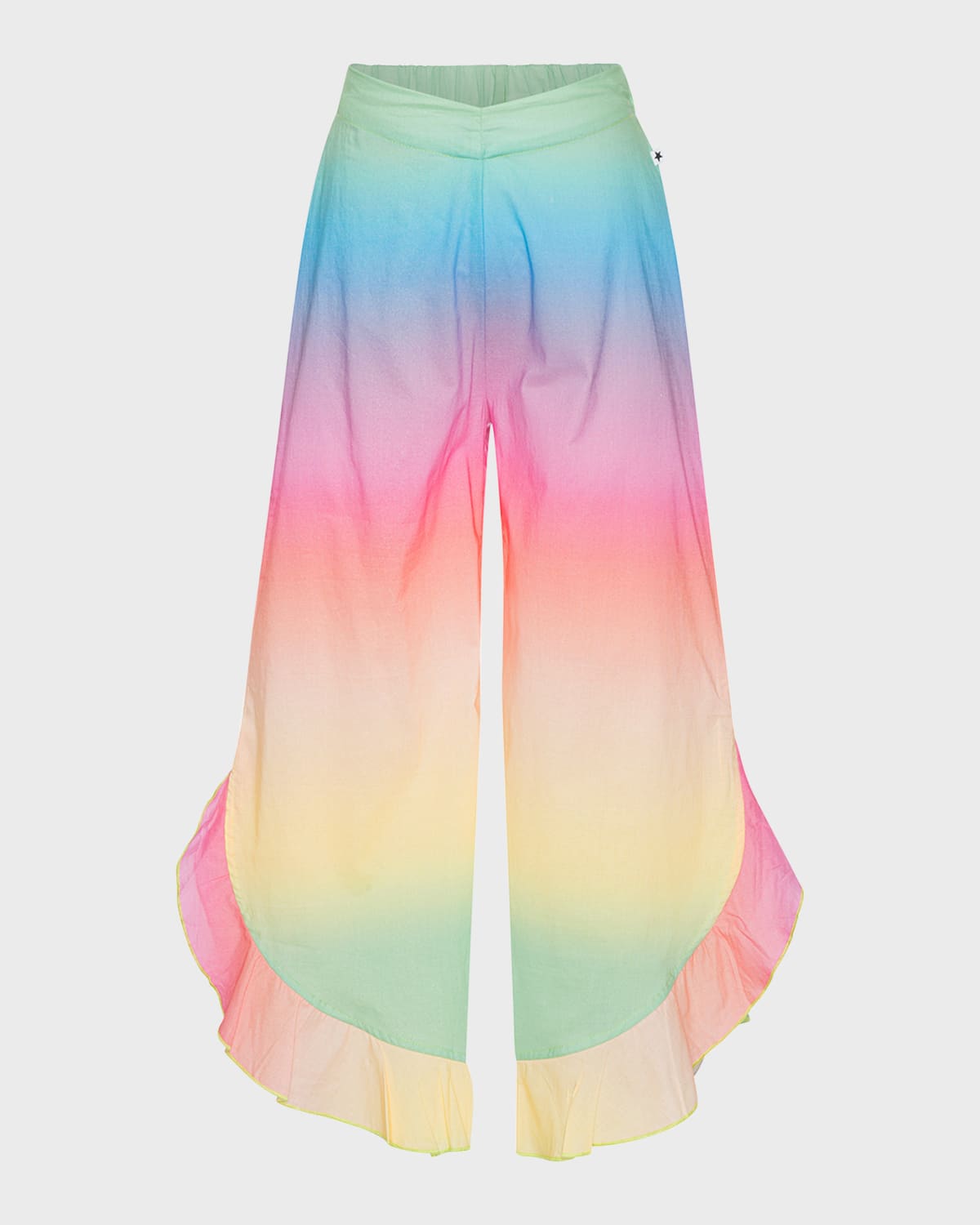 Shop Molo Girl's Aretha Rainbow Flare Pants In Sorbet Stripe