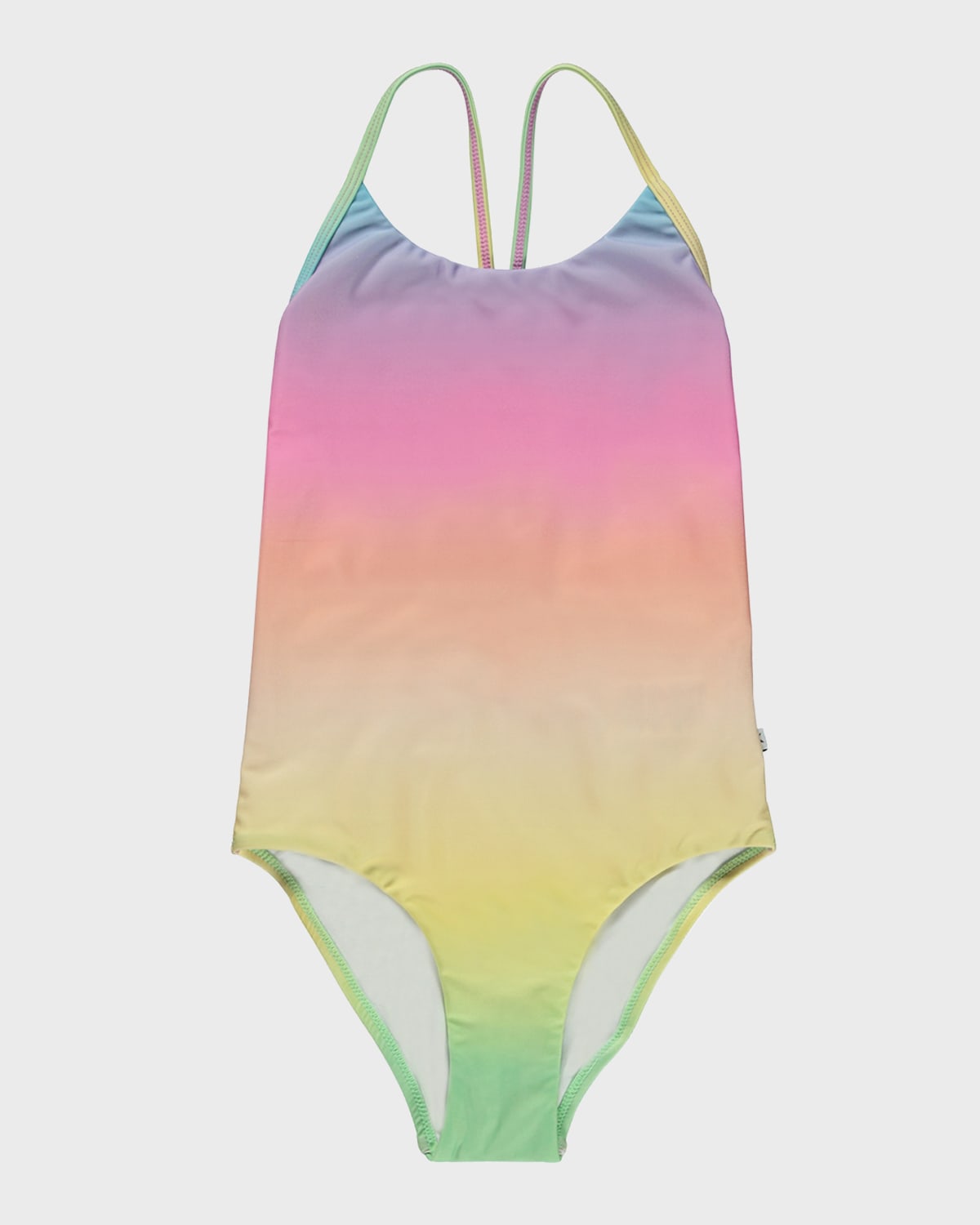 Molo Kids' Girl's Nanna One-piece Swimsuit In Sorbet Rainbow