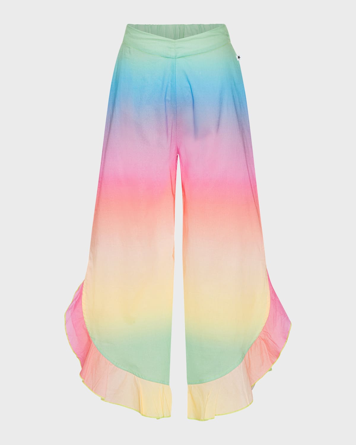 Molo Kids' Girl's Aretha Rainbow Flare Pants In Sorbet Stripe