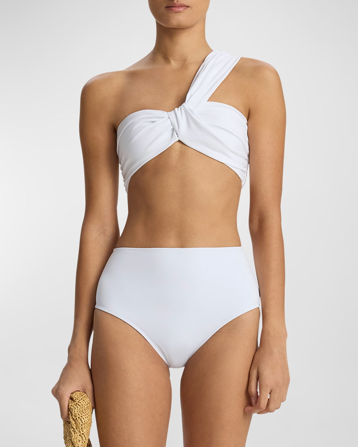 Shop A.l.c Athena One-shoulder Bikini Top In White