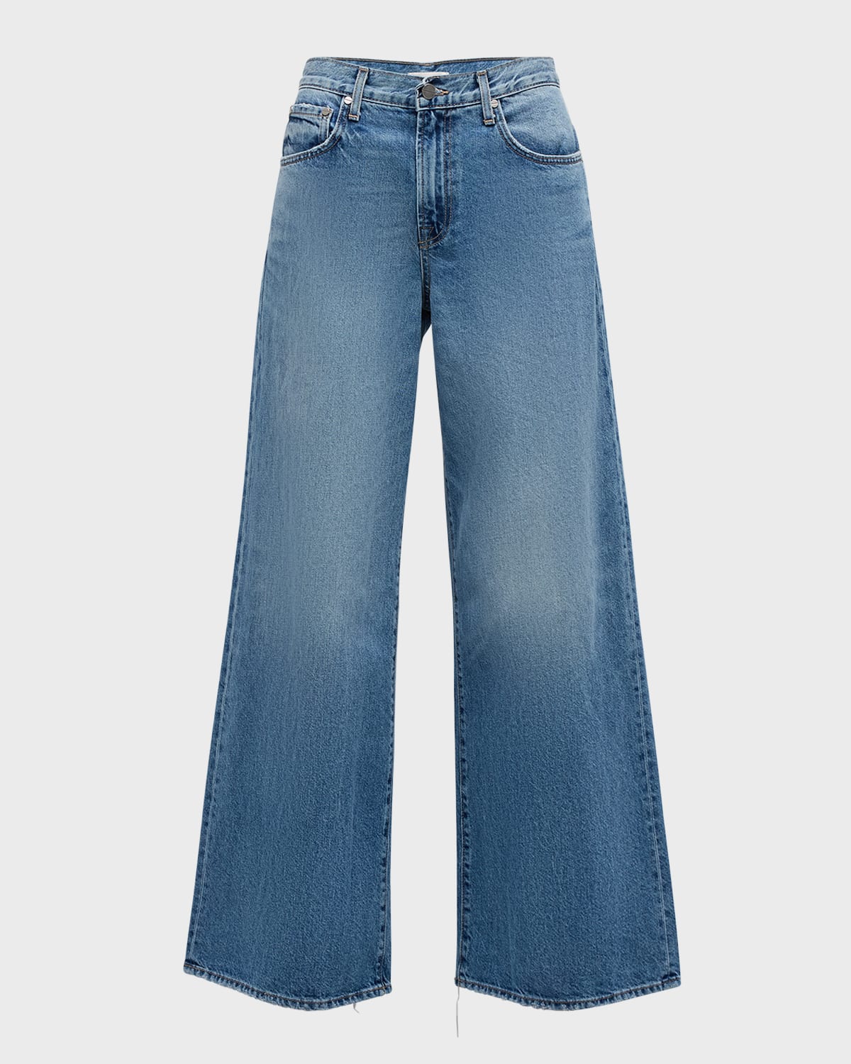 Shop Twp Tiny Dancer Wide-leg Denim Jeans In Vintage Wash