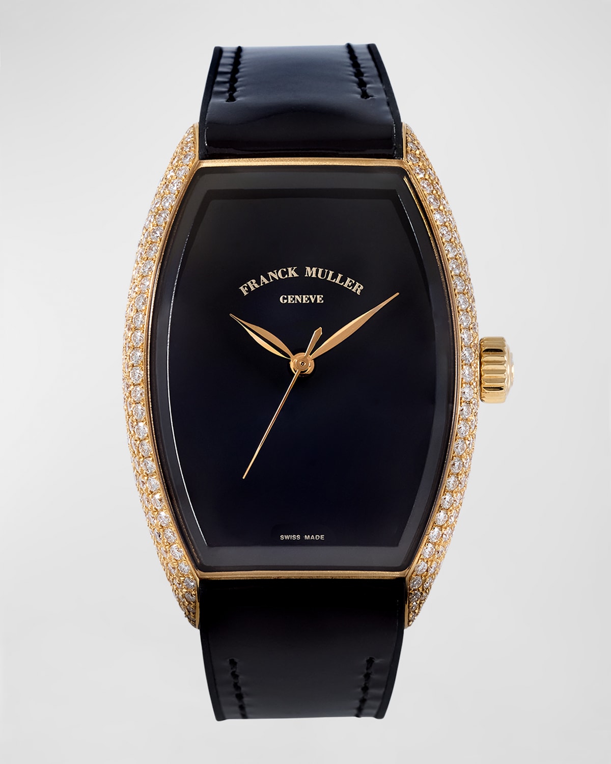 18k Yellow Gold Curvex CX Diamond Pave Bracelet Watch
