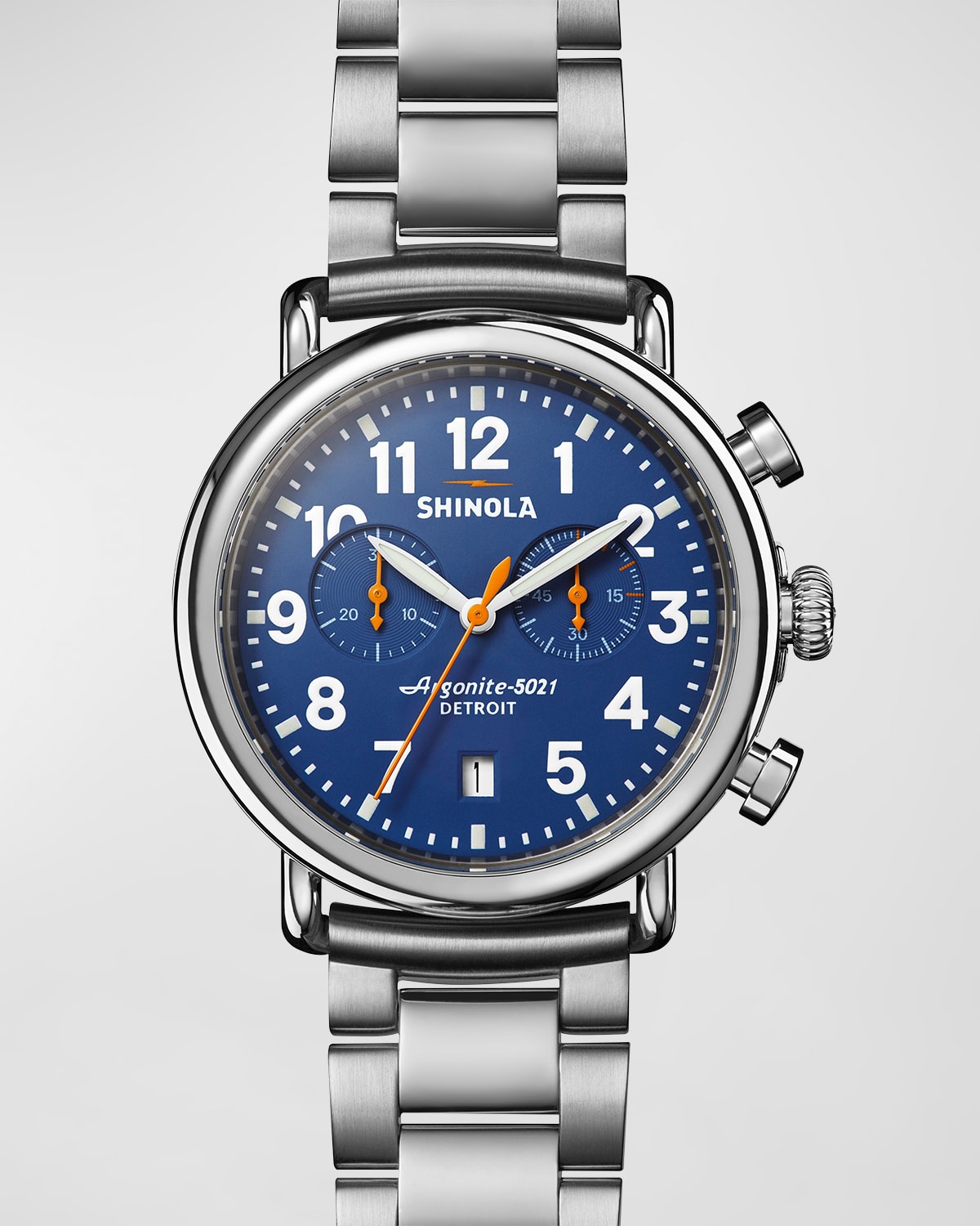 Shinola Men's Runwell 2 Eye Chrono Bracelet Watch, 41mm In Royalblue