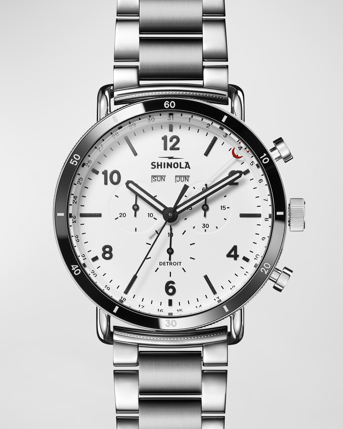 Shop Shinola Men's Canfield Sport Bracelet Watch, 45mm In White