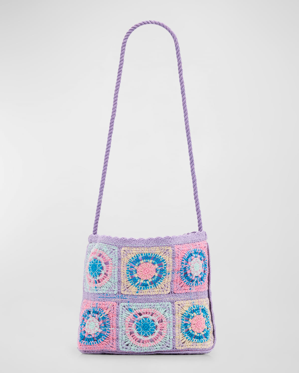 Shop Design History Girl's Multicolor Crotchet Bag In Purple