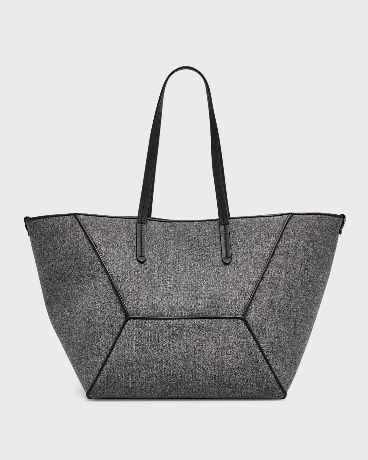 BRUNELLO CUCINELLI BC DUO MEDIUM SHOPPER WOOL TOTE BAG 
