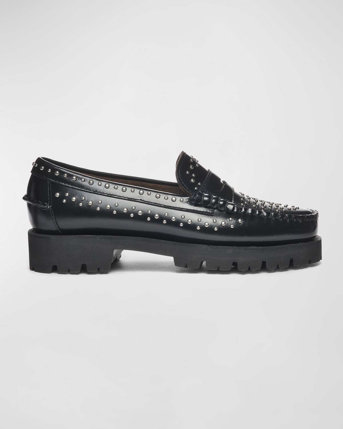 Dan Studded Leather Penny Loafers