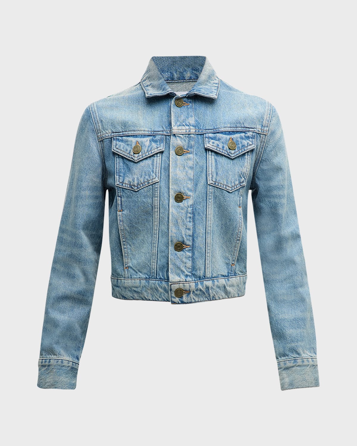 Frame Shrunken Trucker Jacket In Sonata