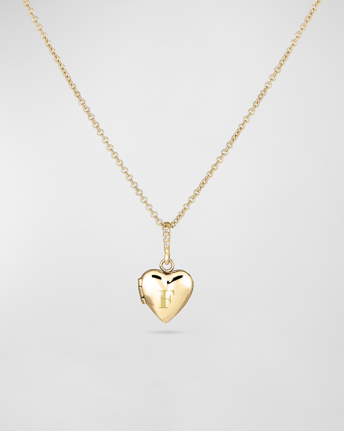 14K Gold Diamond Sweetheart Locket