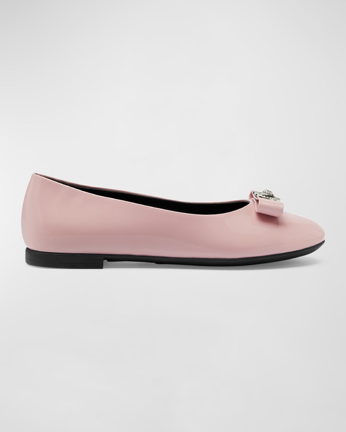 Shop Versace Girl's Goat Leather Ballet Flats, Kids In English Rose