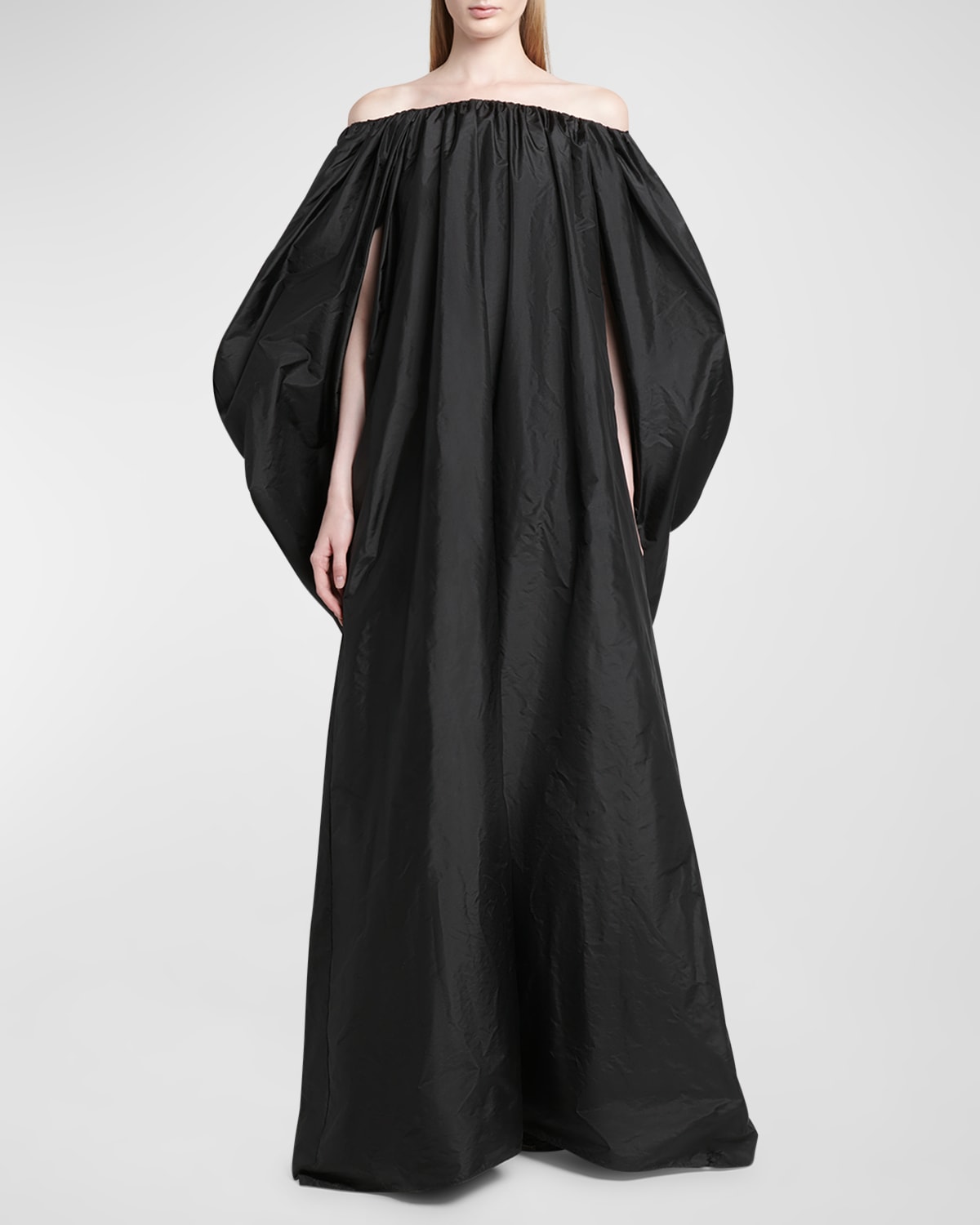 Stella Mccartney Off-shoulder Bubble Maxi Dress In Black