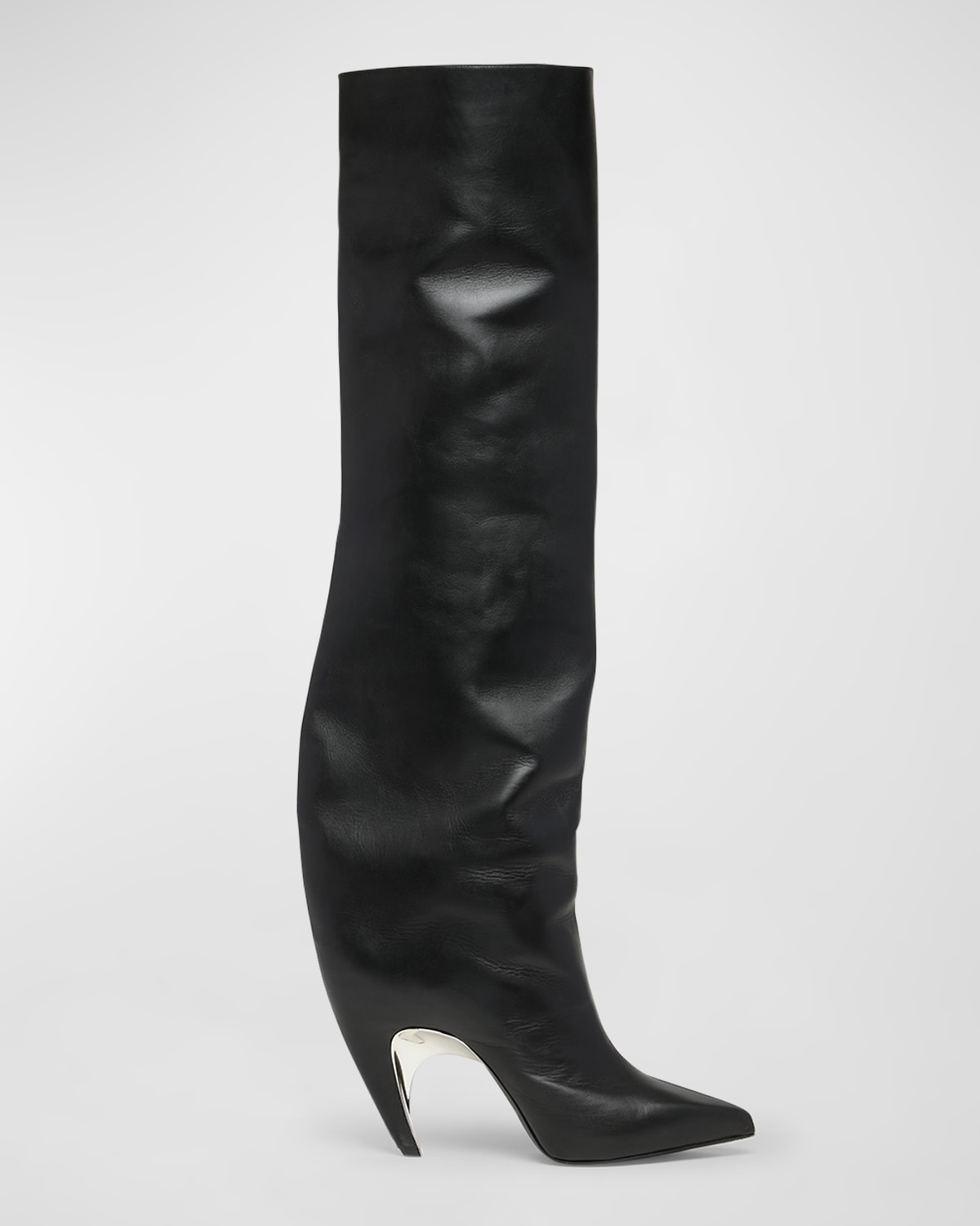 Armadillo Leather Over-The-Knee Boots