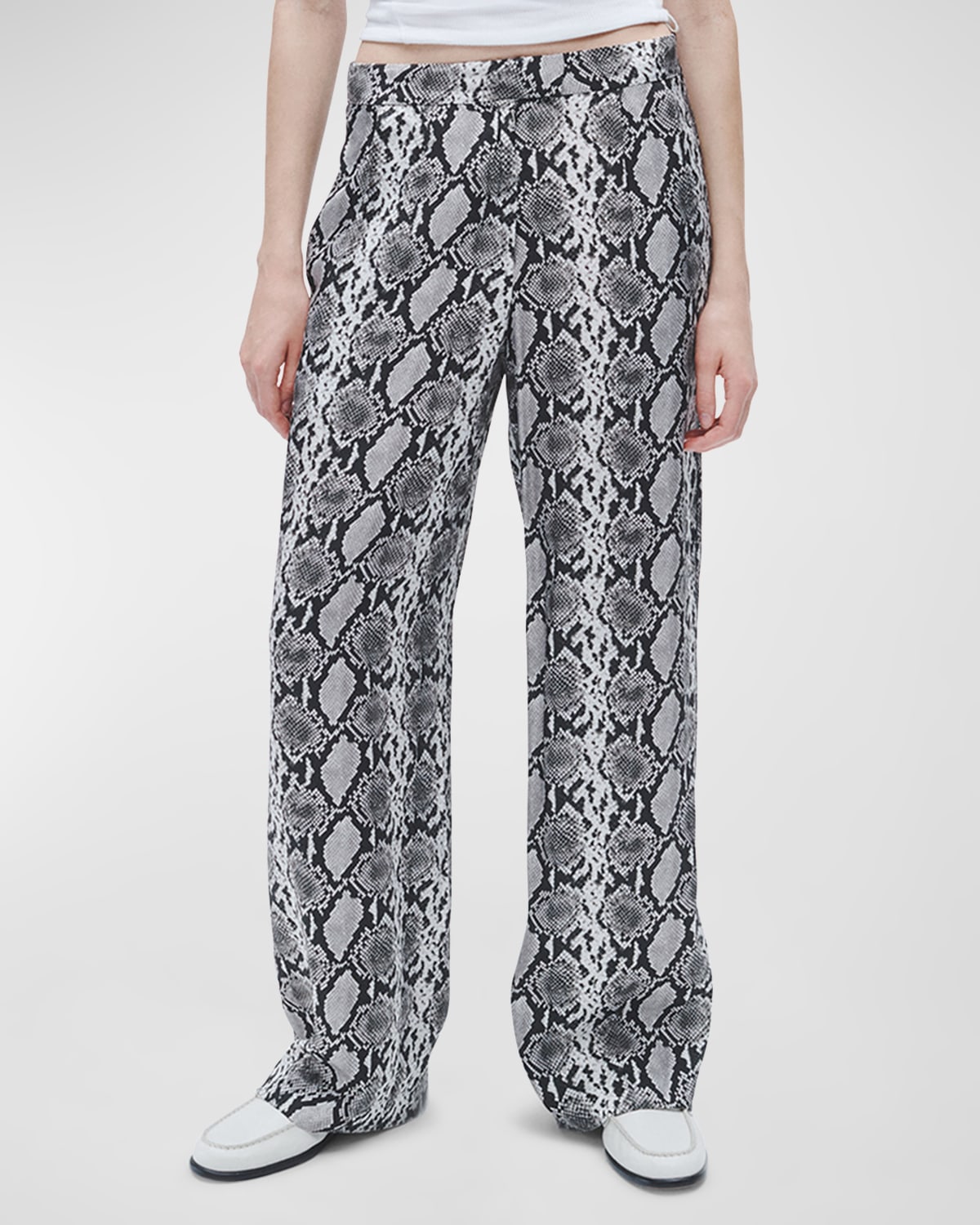 Lacey Pull-On Silk Pants