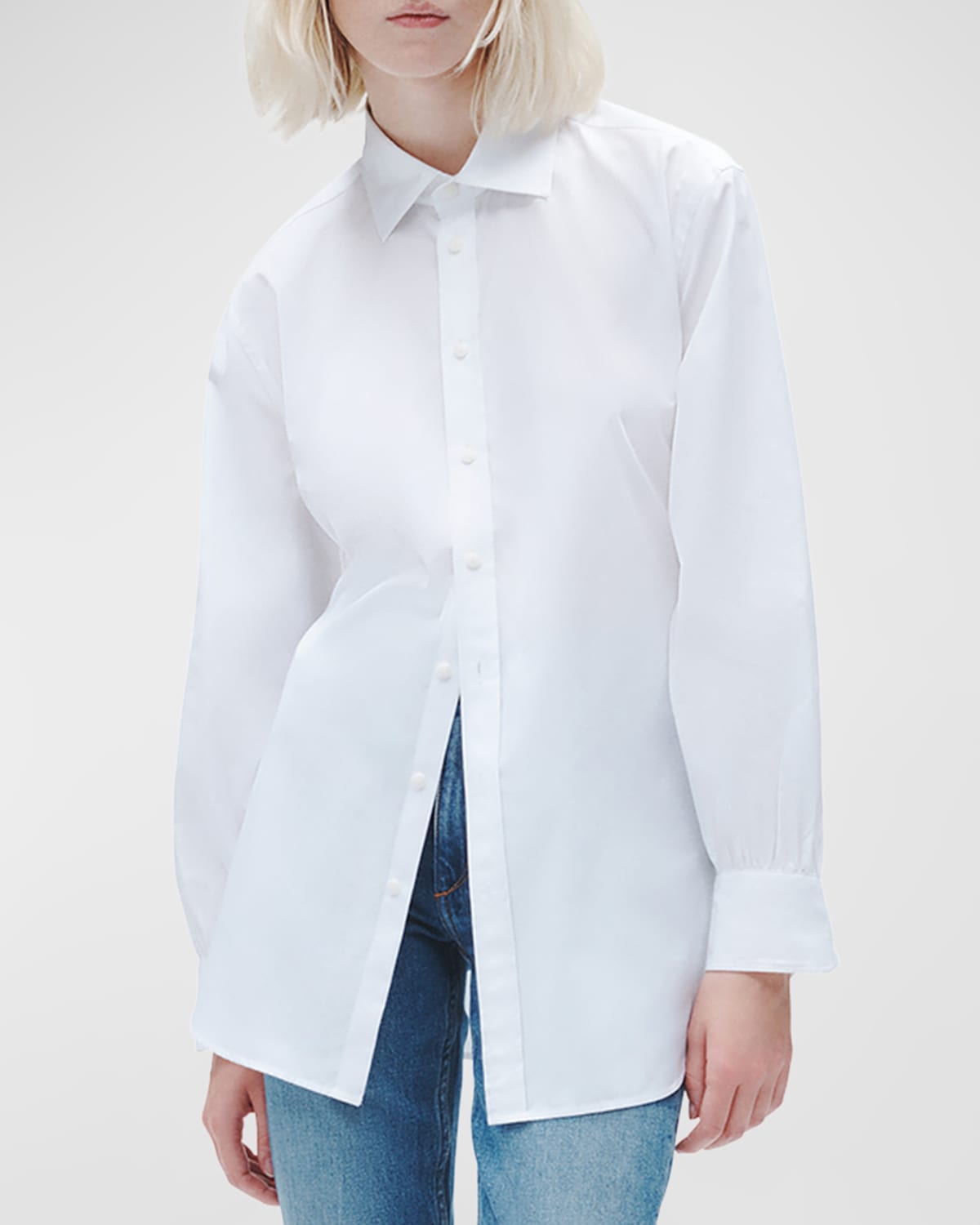 Shop Rag & Bone Ellison Cut-out Poplin Shirt In White