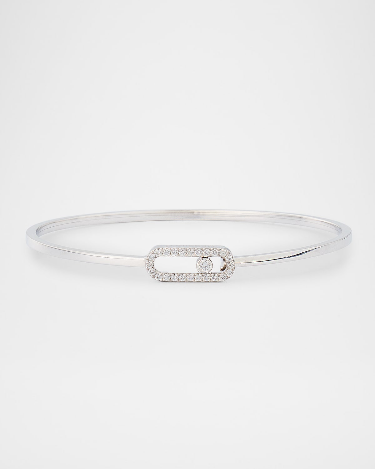 MOVE UNO 18K WHITE GOLD HOOP EARRINGS
