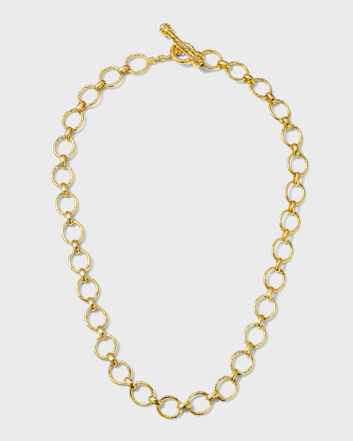19K Yellow Gold Celtic Link Necklace, 21"L